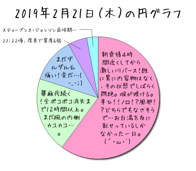 2019年2月21日（木）の円グラフ